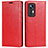 Funda de Cuero Cartera con Soporte Carcasa L09 para Xiaomi Mi 12S 5G Rojo