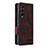 Funda de Cuero Cartera con Soporte Carcasa L09Z para Samsung Galaxy Z Fold3 5G Marron