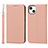 Funda de Cuero Cartera con Soporte Carcasa L10 para Apple iPhone 13 Oro Rosa