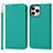 Funda de Cuero Cartera con Soporte Carcasa L10 para Apple iPhone 14 Pro Max Verde