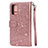 Funda de Cuero Cartera con Soporte Carcasa L10 para Samsung Galaxy S20 Plus 5G Oro Rosa