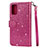 Funda de Cuero Cartera con Soporte Carcasa L10 para Samsung Galaxy S20 Plus 5G Rosa Roja