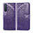 Funda de Cuero Cartera con Soporte Carcasa L10 para Sony Xperia 5 II Morado