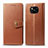 Funda de Cuero Cartera con Soporte Carcasa L10 para Xiaomi Poco X3 Marron