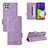 Funda de Cuero Cartera con Soporte Carcasa L10Z para Samsung Galaxy A22 4G Morado