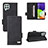 Funda de Cuero Cartera con Soporte Carcasa L10Z para Samsung Galaxy A22 4G Negro