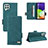 Funda de Cuero Cartera con Soporte Carcasa L10Z para Samsung Galaxy A22 4G Verde