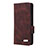 Funda de Cuero Cartera con Soporte Carcasa L10Z para Samsung Galaxy A73 5G Marron