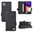 Funda de Cuero Cartera con Soporte Carcasa L10Z para Samsung Galaxy F42 5G Negro