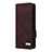 Funda de Cuero Cartera con Soporte Carcasa L10Z para Samsung Galaxy Z Fold3 5G Marron