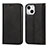 Funda de Cuero Cartera con Soporte Carcasa L11 para Apple iPhone 13 Mini Negro