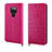 Funda de Cuero Cartera con Soporte Carcasa L11 para Huawei Mate 20 Rosa Roja