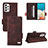 Funda de Cuero Cartera con Soporte Carcasa L11Z para Samsung Galaxy A53 5G Marron