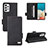 Funda de Cuero Cartera con Soporte Carcasa L11Z para Samsung Galaxy A53 5G Negro