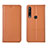 Funda de Cuero Cartera con Soporte Carcasa L12 para Huawei Honor 9C Naranja