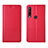 Funda de Cuero Cartera con Soporte Carcasa L12 para Huawei Honor 9C Rojo