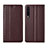 Funda de Cuero Cartera con Soporte Carcasa L12 para Huawei P Smart Pro (2019) Marron