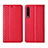 Funda de Cuero Cartera con Soporte Carcasa L12 para Huawei P Smart Pro (2019) Rojo