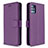 Funda de Cuero Cartera con Soporte Carcasa L12 para Samsung Galaxy A51 5G Morado