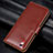 Funda de Cuero Cartera con Soporte Carcasa L12 para Samsung Galaxy M31 Marron