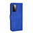 Funda de Cuero Cartera con Soporte Carcasa L12Z para Samsung Galaxy A72 4G Azul