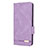 Funda de Cuero Cartera con Soporte Carcasa L12Z para Samsung Galaxy F42 5G Morado