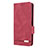 Funda de Cuero Cartera con Soporte Carcasa L12Z para Samsung Galaxy F42 5G Rojo