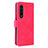 Funda de Cuero Cartera con Soporte Carcasa L12Z para Samsung Galaxy Z Fold3 5G Rosa Roja