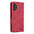 Funda de Cuero Cartera con Soporte Carcasa L13Z para Samsung Galaxy M32 5G Rojo