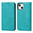 Funda de Cuero Cartera con Soporte Carcasa L14 para Apple iPhone 13 Azul Cielo