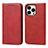 Funda de Cuero Cartera con Soporte Carcasa L14 para Apple iPhone 13 Pro Rojo