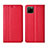 Funda de Cuero Cartera con Soporte Carcasa L14 para Realme C11 Rojo