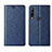 Funda de Cuero Cartera con Soporte Carcasa L15 para Huawei Honor 9C Azul