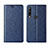 Funda de Cuero Cartera con Soporte Carcasa L15 para Huawei P40 Lite E Azul