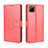 Funda de Cuero Cartera con Soporte Carcasa L15 para Realme C11 Rojo