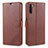 Funda de Cuero Cartera con Soporte Carcasa L16 para Huawei Mate 40 Lite 5G Marron