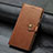 Funda de Cuero Cartera con Soporte Carcasa L16 para Huawei P40 Lite E Marron