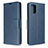 Funda de Cuero Cartera con Soporte Carcasa L16 para Samsung Galaxy A71 4G A715 Azul