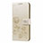 Funda de Cuero Cartera con Soporte Carcasa L17 para Samsung Galaxy A31 Oro