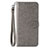 Funda de Cuero Cartera con Soporte Carcasa L18 para Huawei P40 Lite E Gris