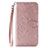 Funda de Cuero Cartera con Soporte Carcasa L18 para Huawei P40 Lite E Oro Rosa