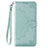 Funda de Cuero Cartera con Soporte Carcasa L18 para Huawei P40 Lite E Verde