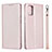 Funda de Cuero Cartera con Soporte Carcasa L18 para Samsung Galaxy A51 5G Oro Rosa