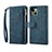 Funda de Cuero Cartera con Soporte Carcasa L20 para Apple iPhone 13 Azul