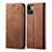 Funda de Cuero Cartera con Soporte Carcasa L21 para Apple iPhone 13 Marron