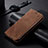 Funda de Cuero Cartera con Soporte Carcasa L21 para Apple iPhone 15 Pro Max Marron