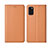 Funda de Cuero Cartera con Soporte Carcasa L21 para Samsung Galaxy A41 Naranja