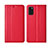 Funda de Cuero Cartera con Soporte Carcasa L21 para Samsung Galaxy A41 Rojo