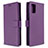 Funda de Cuero Cartera con Soporte Carcasa L22 para Samsung Galaxy A71 5G Morado