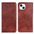 Funda de Cuero Cartera con Soporte Carcasa L25 para Apple iPhone 13 Marron